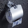 Pikkukuva 4 / 5: Messinkinen wc-paperiteline hopeisella cover WC-rullan pidike läpällä seinään kiinnitettävä ruostumattomasta teräksestä valmistettu wc-paperi
