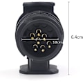 Miniatyrbillede 3 af 5: 13/7 adapter anhængerstik 13 ben til 7 ben stik til bilkobling til traktor, campingvogn, cykelholder