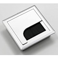 Miniatyrbillede 3 af 5: Kabelhulsdæksel Skrivebord Computer Ledning Kabelhulsforsyninger Kabelhulsdæksel Computerbordgennemføring til skrivebordsstyring Rektangulært 2 stk. 80 X 80 Mm