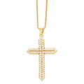 Pikkukuva 1 / 5: Kaulakoru Vintage Zircon Cross Muotikorut Ac9085 white