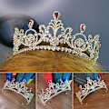 Miniatyrbilde 2 av 5: Brudekrone Hodeplagg Luksus Rhinestones Retro Hodeplagg Bryllup Bursdag Hårtilbehør For Sapphire