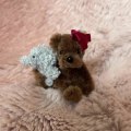 Miniatyrbilde 4 av 5: Tiny Handmade Teddy Bear - A Little Pocket Bear Klem blue