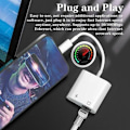 Miniatyrbild 5 av 5: 2 i 1 RJ45 Ethernet LAN Ethernet-adapter med laddningsport, kompatibel med iPhone/iPad/iPod, stöder alla iOS / 10/100