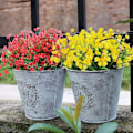 Miniatyrbillede 4 af 5: UV-resistente udendørs kunstige planter og blomster - Gul 8 STK