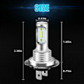 Pikkukuva 4 / 5: 4kpl 1860 H7 80W High Power LED-sumuvalolamppu auton ajovalon polttimo 6000K valkoinen valo，