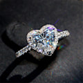 Miniatyrbilde 2 av 5: Kvinner Ring Hjerteform Rhinestones Smykker Galvanisering Mote Utseende Fingerring til bryllup US 10