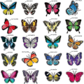 Miniatyrbillede 5 af 5: 20 Butterfly Window Adhesive Anti-kollisions Window Stickers