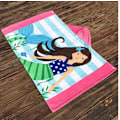 Miniatyrbilde 2 av 2: Bærbart badehåndkle med hette (Brunette Mermaid DP-4) A