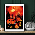 Pikkukuva 2 / 5: 5d diamond painting uusi halloween yhdistelmä täysi timantti tee itse timantti tarra olohuoneen koristelu roikkuu kuva (5d diamond painting 30*40 hallo
