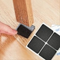 Miniatyrbild 3 av 5: 20 st Anti-halk gummidyna självhäftande gummidyna Filtpad självhäftande möbeldyna för att skydda kakel, bord, trägolv 4,2 X 4,2 cm (svart)