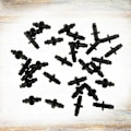 Miniatyrbillede 5 af 5: 100 stk. 4/7 modhageforbindelser Vandingsfittingssæt Lige modhagerfittings til drypvandingsslangesystem (sort)