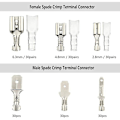 Miniatyrbillede 2 af 5: 270 Stk Elektrisk Lug, t-stik Ledningsstik, Han-hun Spade Crimp Wire Connectors Terminalblok med isoleringsmuffe 2,8 mm 4,8 mm 6,3 mm