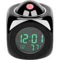 Miniatyrbild 1 av 5: Projektionsklocka, takprojektionsväckarklocka Digital klocka med tidsvisning för inomhustemperatur