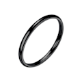 Miniatyrbilde 1 av 5: Fingerring Elegant glatt overflate minimalistisk enkel stil tynn stablering til bursdag Black US 4