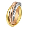 Pikkukuva 1 / 4: Party Women Minimalist Linked Triple Circle Sormus Korut Ystävänpäivä Lahja 16mm