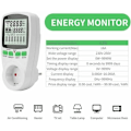 Miniatyrbild 2 av 5: 0,000KWh-9999 KWh 0-16A Mini Smart Power Meter Socket 0,000KWh-9999KWh Flerfunktions elmonitor Power