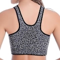 Pikkukuva 2 / 4: Naisten urheilullinen etuvetoketjullinen jooga Push Up pehmustetut rintaliivit Grey S