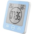 Miniatyrbillede 1 af 5: Blå Digital Vandtæt Lydløs Elektronisk Termohygrometer Badeværelse Køkken Sugekop Ur,