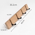 Miniatyrbillede 5 af 5: Moderne vægkrog, knagerække i træ Foldbar bambus knagerække med 4/5 bevægelige kroge til jakker 4 hooks 4 hooks