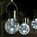 Miniatyrbillede 1 af 5: 4-pak solar lysekrone julehave dekoration, Crackle Earth LED solar lysekrone vandtæt O