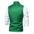 Miniatyrbilde 2 av 3: Menn Lapel Suit Vest Uformell Stilig ensfarget vest M Green