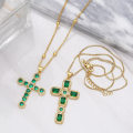 Pikkukuva 4 / 4: Kaulakoru Vintage Zircon Cross Muotikorut Ac9985 B