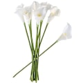 Miniatyrbillede 1 af 4: Hvid gul hjerte falsk blomst Mini Calla Lily