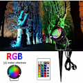 Pikkukuva 5 / 5: Puutarhavalot, 10 W COB maisemakohdevalo, värikäs RGB-valaistus kaukosäätimellä kaukosäätimellä ulkokohdevalo, Ga