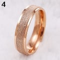 Miniatyrbilde 4 av 5: Menn Kvinner Wedding Band Ring Rustfritt Stål Matt Ring Smykker Par Gave Black Size 6