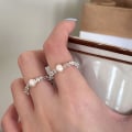 Miniatyrbillede 2 af 5: Ring 925 sølvsmykker Perlemodesmykker Ac8186 C322