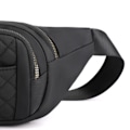 Pikkukuva 8 / 10: Suurikokoinen naisten vyölaukku säädettävällä olkahihnalla - Tyylikäs crossbody-vyölaukku pyöräilyyn ja kävelyyn, musta, yksi koko