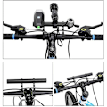 Miniatyrbillede 4 af 5: 20 cm aluminiumslegering dobbeltramme sort cykel forlænger stativ forlængelsesbeslag velegnet til udendørs