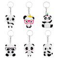 Pikkukuva 1 / 2: Toyvian 6kpl Sarjakuva Panda Avaimenperät Avaimenperä Juhla suosii riipus lapsille Lelu Ornament Matkamuisto Lahja