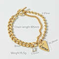 Miniatyrbillede 5 af 5: Armbånd Firkantet Daily Outfit Metallic Element B1508