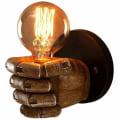 Miniatyrbillede 1 af 5: Væglys hånd Hand Right Fist Loft stil industriel antik kreativ lampe til restaurant bar cafe harpiks soveværelse decora