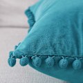 Miniatyrbild 2 av 5: Set med 2 sammetskuddar med pumps Enfärgade kuddfodral Prydnadskuddar Kuddar Sittdynor Prydnadskuddar Soffkuddar för Sof Turquoise