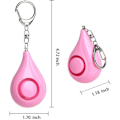 Miniatyrbild 2 av 5: Rosa+Vit+Transparent Blå En vattendroppe för kvinna Bärbart personligt larm Självförsvar Anti-vargartefakt,