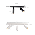 Miniatyrbilde 3 av 5: Trehodede spotlights, dobbelthodede led-taklys
