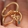 Miniatyrbilde 2 av 5: Kvinner Ring Constellation Rhinestones Klassisk mote Utseende Galvanisering fingerring for daglig bruk Virgo