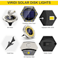 Miniatyrbillede 2 af 5: Solar udendørs havespots, 4-pak 16 LED solar projektører udendørs belysning IP65 vandtæt ledningsfri rustfri stål
