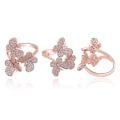 Miniatyrbilde 1 av 5: Ny sommerfugl justerbar ring for kvinner kobber avkjølt Cubic Zirconia ringer Hip Hop mote smykker gaver