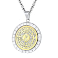 Pikkukuva 2 / 5: Kaksisävyinen Miesten Tai Chi Yin Yang Riipus Bagua Kahdeksan kaavio Talisman Kaulakoru