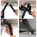 Miniatyrbillede 5 af 5: Locisne Car Ceiling Cargo Net Bag Universal Car Trunk Tag Indvendig opbevaringslomme Nettaske med lynlås til Jeep Van Suv