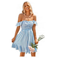 Pikkukuva 2 / 5: Ruffle-raidallinen mekko blue M