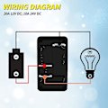 Pikkukuva 3 / 5: Car Truck Boat Rv Led 3 Pin Waterproof Rocker Switch On Off Vaihtokytkinpaneeli