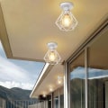 Miniatyrbilde 3 av 4: Moderne industritaklys E27 taklampe 16 cm diamantskjerm for soveromsgang - Hvit - Hvit