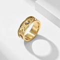 Miniatyrbilde 4 av 4: Unisex Ring Stjerne Måne Soldekorasjon Menn Kvinner Utsøkt rund bohemring til bryllup Steel Color US 12