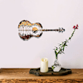 Miniatyrbild 5 av 5: Metall väggkonst abstrakt gitarr heminredning hantverk
