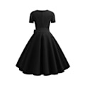 Miniatyrbilde 2 av 3: Damekjole Polka Dot Retro Rockabilly Kortermet 2XL