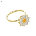Miniatyrbilde 1 av 5: Dame Ring Sommerfugl Justerbar Åpning Smykker Roterbar Krysantemum Finger Ring For Bryllup A